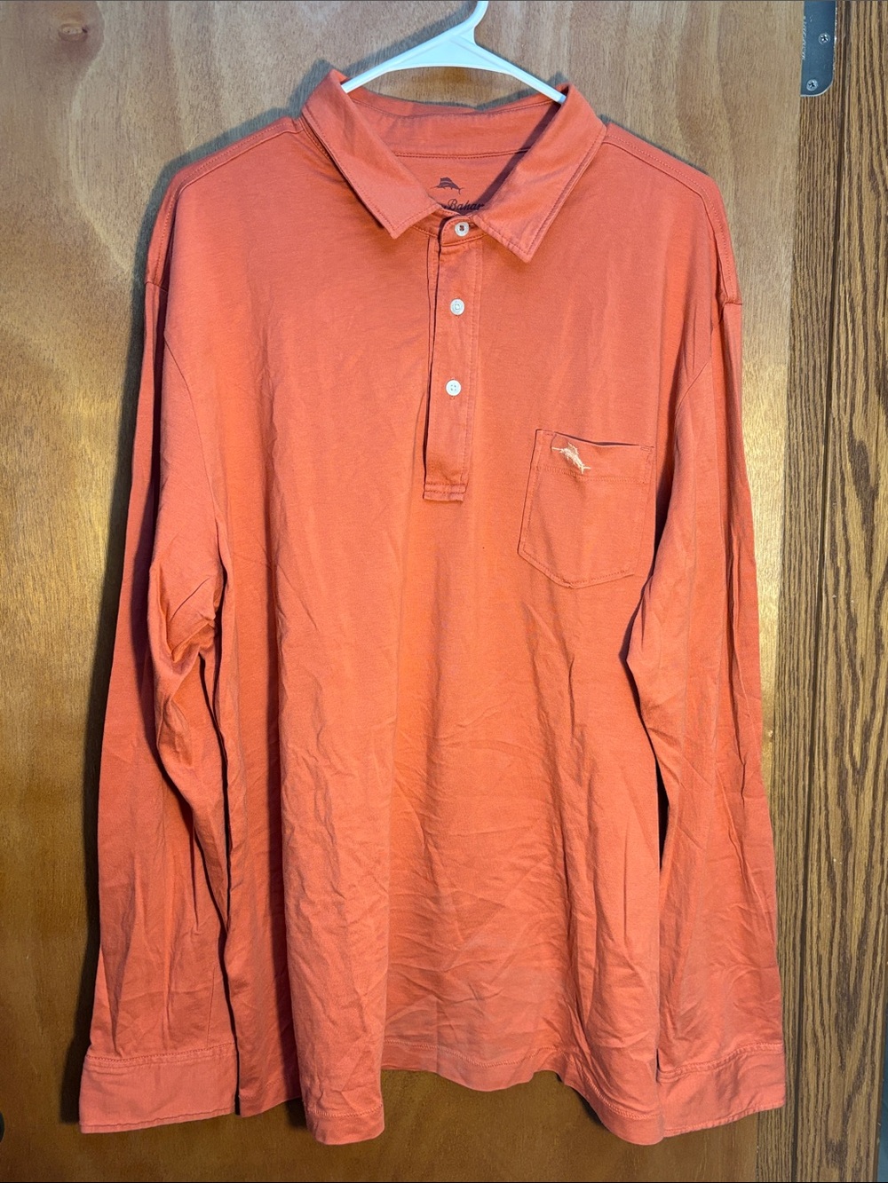 Tommy Bahama Long-Sleeve Polo in Burnt Orange